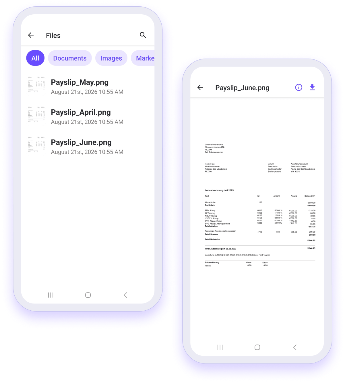 Files in the Squadra Mobile App