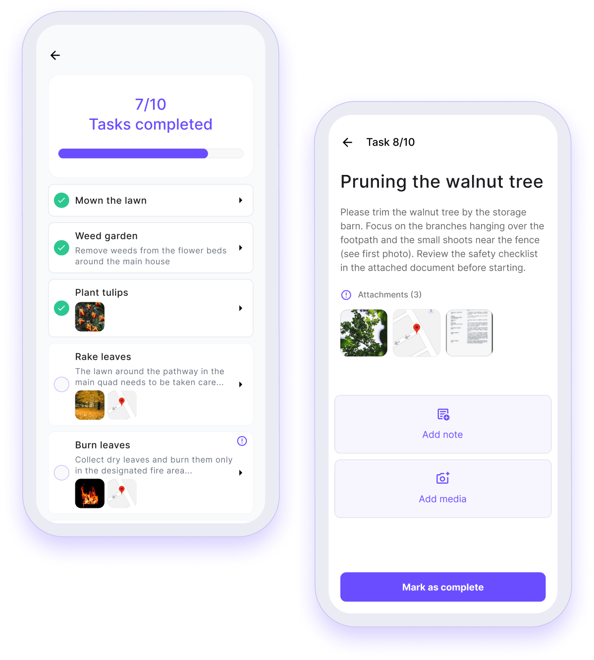 Checklist in your cell phone